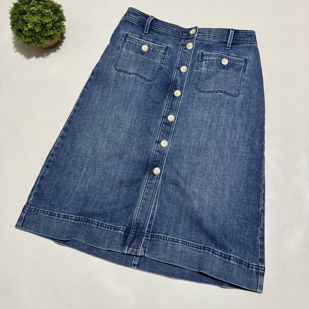 Talbots Blue Denim Pencil Skirt